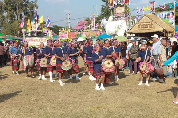 Mahasarakham, Tayland - 20 Aralık: 20,2013 içinde Mahasarakham, Tayland Aralık'ta Tayland geleneğinde geçit töreni