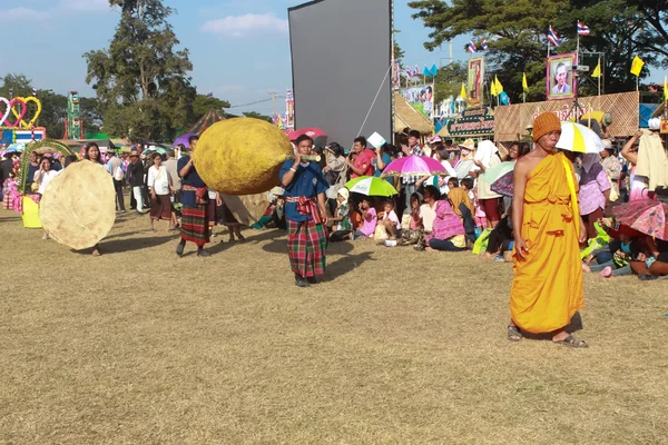 MAHASARAKHAM, THAILANDIA - 20 DICEMBRE: Sfilata nella tradizione della Thailandia il 20 dicembre 2013 a Mahasarakham, Thailandia — Foto Stock