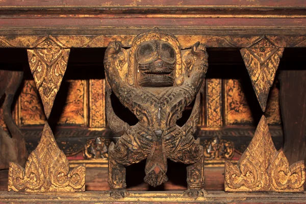 Ancient carvings on wood — Stock Photo, Image