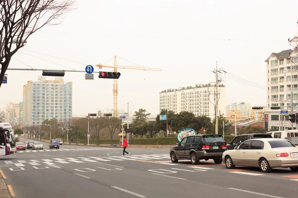 Verkeer op eiland Jeju-Zuid-Korea — Stockfoto