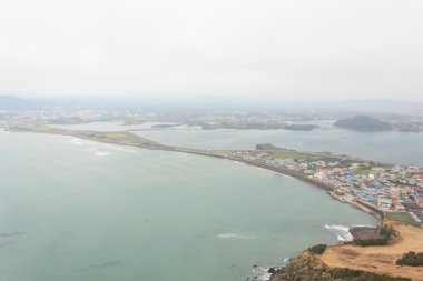 Jeju Adası Kore kış manzaraları