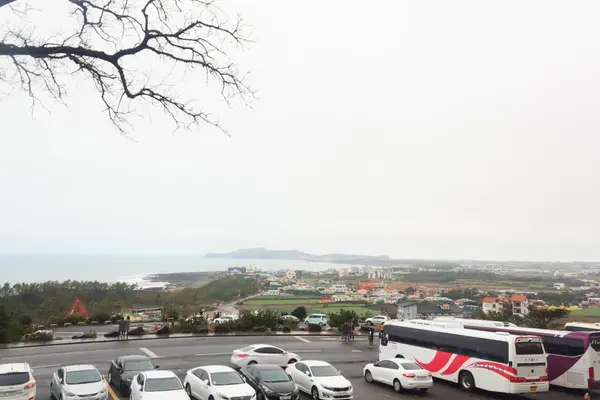 Paesaggi invernali nell 'isola di Jeju Corea del Sud — Foto Stock