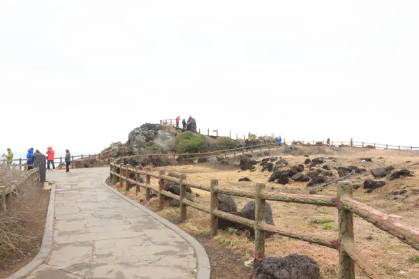 Walkway for sightseeing on the island of Jeju South Korea — Stock Photo, Image