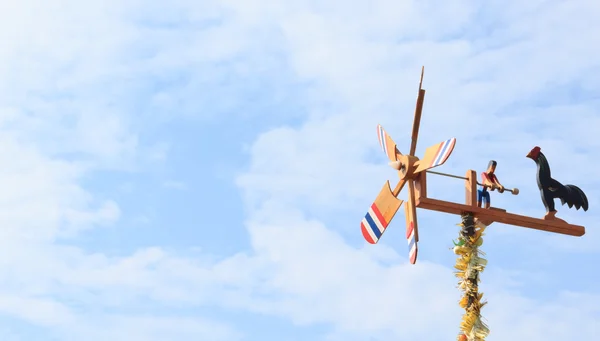 Weathercock with blue sky — Stock Photo, Image