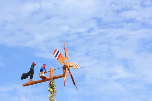 Weathercock with blue sky — Stock Photo, Image