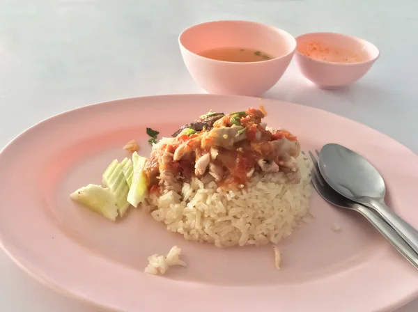 Hainanese chicken rice — Stock Photo, Image