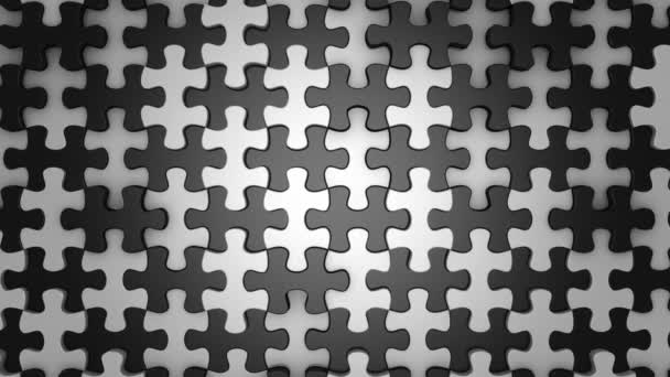 Pozadí tvoří z pohybující se puzzle — Stock video