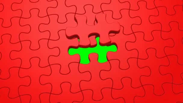 Puzzles animados, conceitos — Vídeo de Stock