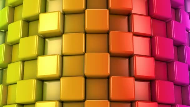 Fond abstrait de cubes de couleur — Video