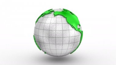 Dünya Haritası bir küre döner