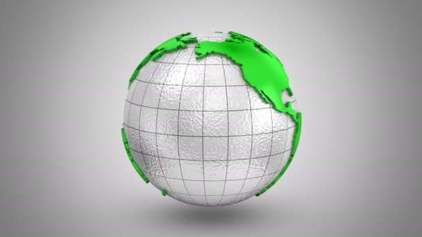 World Map Turns Into a Globe — Stock Video