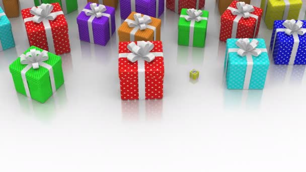 Scatole regalo animate — Video Stock