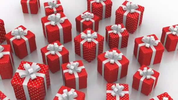 Canlandırılmış hediye kutuları — Stok video