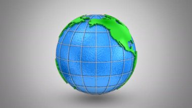Dünya Haritası bir küre döner