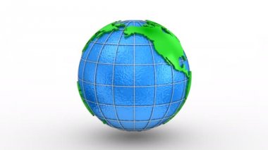 Dünya Haritası bir küre döner