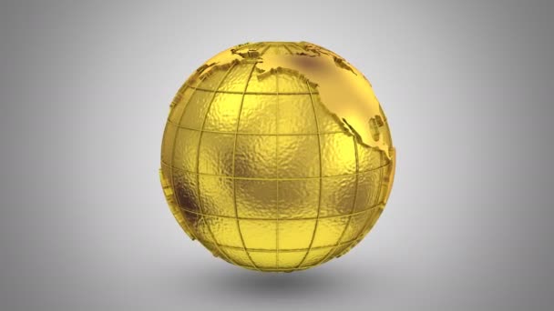 Mappa del mondo si trasforma in un globo — Video Stock