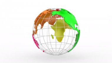 Dünya Haritası bir küre döner