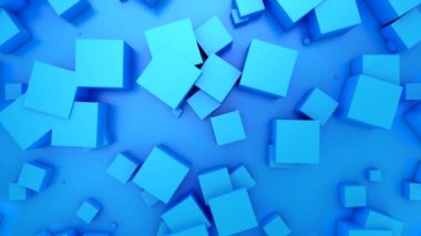 Kutuların geçmişi. Soyut hareket, döngü, 2 in 1, 3d görüntüleme, 4k çözünürlük