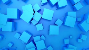 Kutuların geçmişi. Soyut hareket, döngü, 2 in 1, 3d görüntüleme, 4k çözünürlük