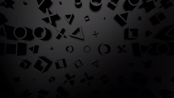 Основа Геометричних Фігур Абстрактний Рух Петля Візуалізація Роздільна Здатність — стокове відео