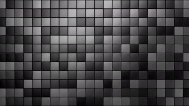 Kutular bir dalga oluşturur. Soyut hareket, 3D görüntüleme, 4k çözünürlük