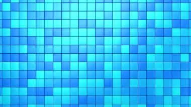 Kutular bir dalga oluşturur. Soyut hareket, iki renk, 3D görüntüleme, 4k çözünürlük