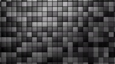 Kutular bir dalga oluşturur. Soyut hareket, iki renk, 3D görüntüleme, 4k çözünürlük