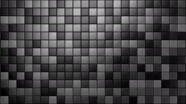 Kutular bir dalga oluşturur. Soyut hareket, iki renk, 3D görüntüleme, 4k çözünürlük