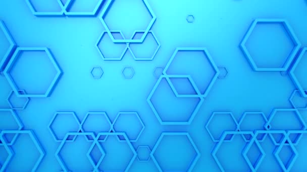 Animated Hexagons Background Abstract Motion Loop Rendering Resolution — ストック動画