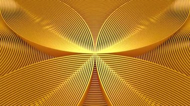 Çemberler bir dalga oluşturur. Soyut arkaplan, döngü, 4 in 1, 3d görüntüleme, 4k çözünürlük