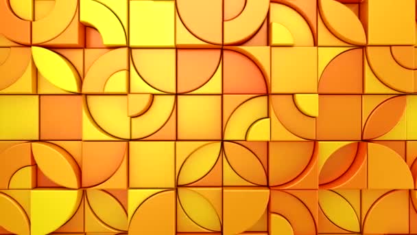 Antecedentes Formas Geométricas Movimiento Abstracto Bucle Colores Representación Resolución — Vídeos de Stock