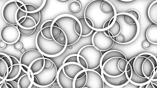 Geanimeerde Cirkels Achtergrond Abstract Motion Loop Rendering Resolutie — Stockvideo