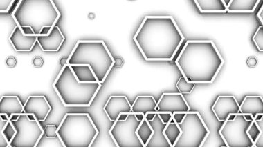 Animated Hexagons Background. Abstract motion, loop, 3d rendering, 4k resolution