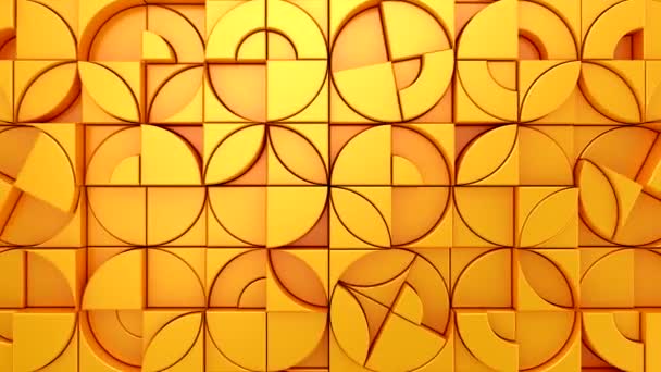 Основа Геометричних Фігур Абстрактний Рух Петля Кольори Візуалізація Роздільна Здатність — стокове відео