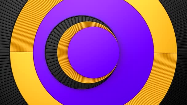 Geanimeerde Cirkels Achtergrond Abstract Motion Loop Rendering Resolutie — Stockvideo