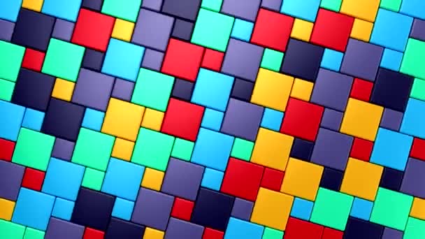 Antecedentes Animated Squares Movimento Abstrato Loop Renderização Resolução — Vídeo de Stock
