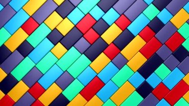 Dikdörtgen Arkaplan Taşıma. Soyut hareket, döngü, 3D görüntüleme, 4k çözünürlük