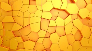Geometrik Şekillerin Arkaplanı. Soyut hareket, döngü, iki renk, 3D görüntüleme, 4k çözünürlük
