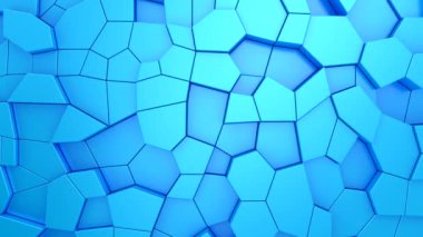 Geometrik Şekillerin Arkaplanı. Soyut hareket, döngü, iki renk, 3D görüntüleme, 4k çözünürlük