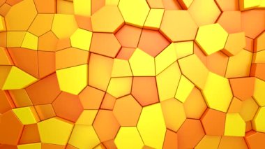 Geometrik Şekillerin Arkaplanı. Soyut hareket, döngü, iki renk, 3D görüntüleme, 4k çözünürlük