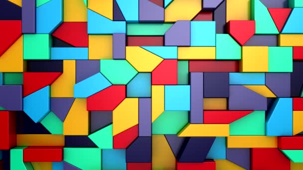 Antecedentes Formas Geométricas Movimiento Abstracto Bucle Representación Resolución — Vídeo de stock