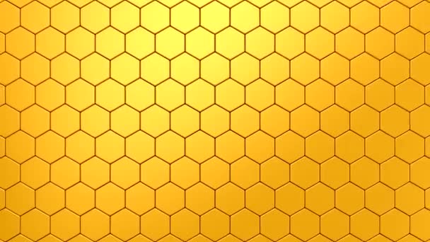 Les Hexagones Forment Une Vague Motion Abstraite Boucle Rendu Résolution — Video