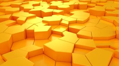 Geometrik Şekillerin Arkaplanı. Soyut hareket, döngü, iki renk, 3D görüntüleme, 4k çözünürlük