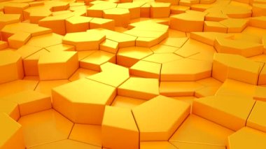 Geometrik Şekillerin Arkaplanı. Soyut hareket, döngü, iki renk, 3D görüntüleme, 4k çözünürlük