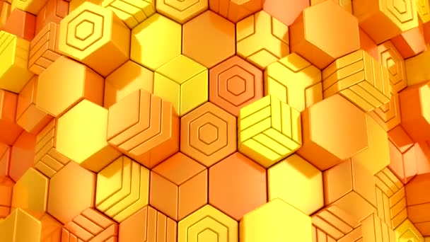 Hexagons Geçmişi Soyut Hareket Döngü Iki Renk Görüntüleme Çözünürlük — Stok video