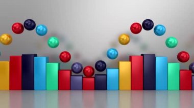 Küre bir dalga oluşturur. Soyut hareket, döngü, 3D görüntüleme, 4k çözünürlük