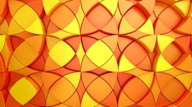 Geometrik Şekillerin Arkaplanı. Soyut hareket, döngü, iki renk, 3D görüntüleme, 4k çözünürlük