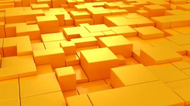 Geometrik Şekillerin Arkaplanı. Soyut hareket, döngü, iki renk, 3D görüntüleme, 4k çözünürlük