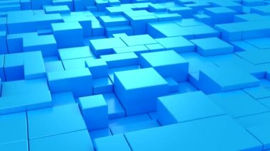 Geometrik Şekillerin Arkaplanı. Soyut hareket, döngü, iki renk, 3D görüntüleme, 4k çözünürlük