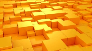 Geometrik Şekillerin Arkaplanı. Soyut hareket, döngü, iki renk, 3D görüntüleme, 4k çözünürlük